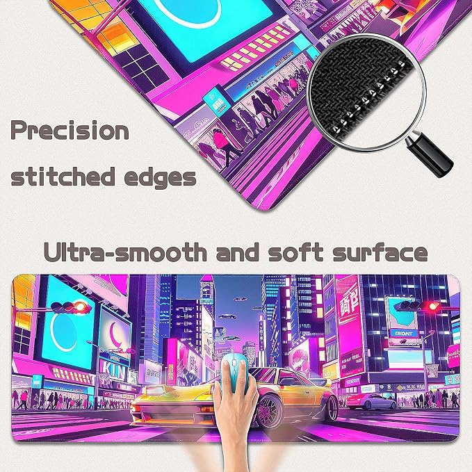 Gaming Mouse Pad - (31.5"×11.8") Sports Car Large Mouse Pads for Desk - Desk Mat for Keyboard and Mouse with Non-Slip Base, Desks Pad Matfor Game/Office & Home