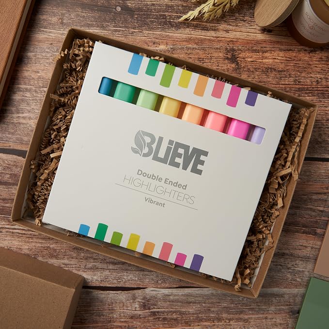 BLIEVE Bible Highlighters No Bleed Through, Pastel Colors, Dual Tip, 8 Pack | Aesthetic Cute Highlighters, Chisel Tip & Fine Point For Bible & Journaling, Back To School Supplies