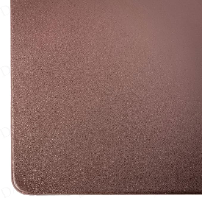 Dacasso 38 x 24 Chocolate Brown Leather Desk Mat w/Out Side Rails - Executive Desk Surface Protector - Luxury Leather Desk Blotter for Writing