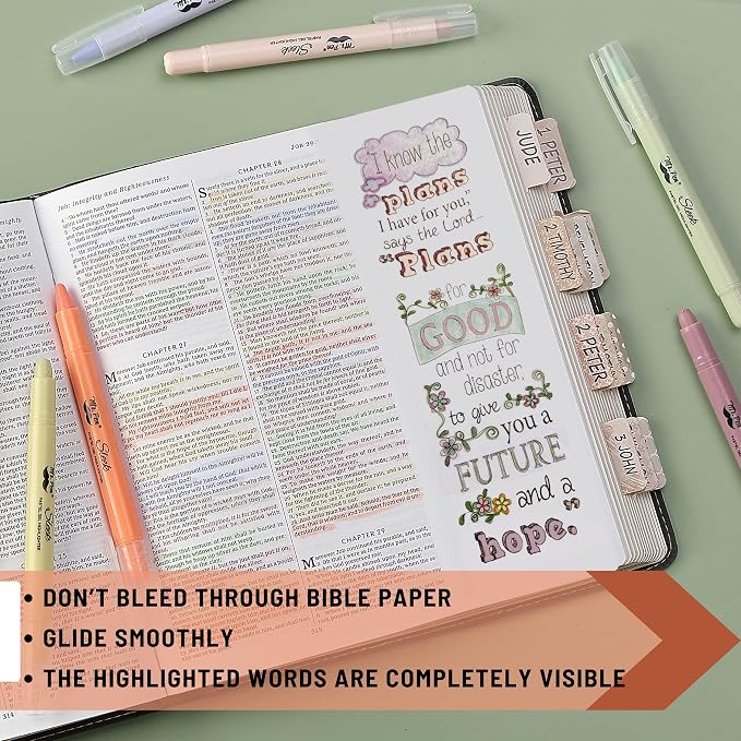 Mr. Pen- No Bleed Gel Highlighters, Pastel Colors, 8 Pack | Bible Highlighters and Pens No Bleed, Bible Markers for Study, Journaling, School Supplies and Accessories