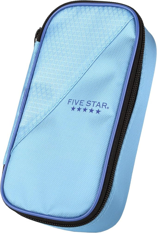 Five Star Pencil Pouch, Pen Case, High-Capacity Zipper Pouch, Storage Organizer for School Supplies Earbuds Chargers Cables Makeup, Blue/Denim (500212F-ECM)
