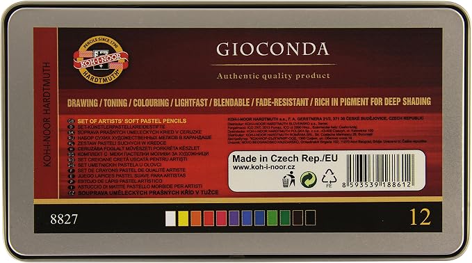 KOH-I-NOOR Artist's Soft Pastel Pencils (Set of 12)