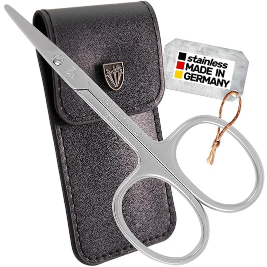 3 Swords Germany - brand quality STAINLESS STEEL CURVED CUTICLE SCISSORS (1 PIECE) with round tips for DIABETICS - manicure pedicure - nail care by 3 Swords - Made in Germany