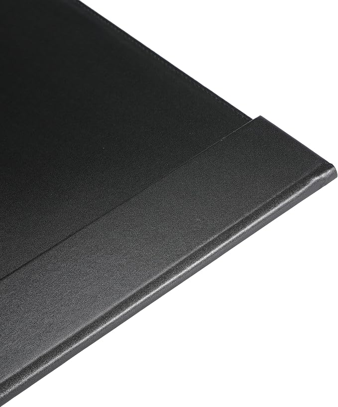 30" x 18" Leather Desk Blotter with Side Rails for Writing Leather Executive Desk Pad Protector Desk Mat for Office Home Workplace Black