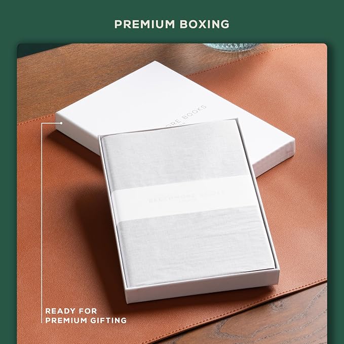 BEECHMORE BOOKS A5 Mixed Media Sketchbook - 5.8"x8.3" Hardcover Lay-Flat Art Journal, 160 GSM / 98 lb Professional Perforated Paper, Gift Box, for Drawing, Ink and Light Watercolor