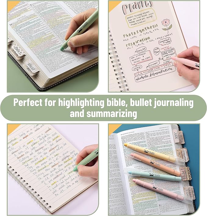 Mr. Pen- No Bleed Gel Highlighters, Pastel Colors, 8 Pack | Bible Highlighters and Pens No Bleed, Bible Markers for Study, Journaling, School Supplies and Accessories