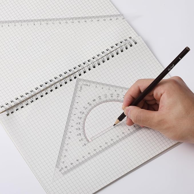 Mr. Pen- Triangle Ruler, 2 Pack, 22&15cm, 30/60 & 45/90 | Right Triangle Ruler for Drawing