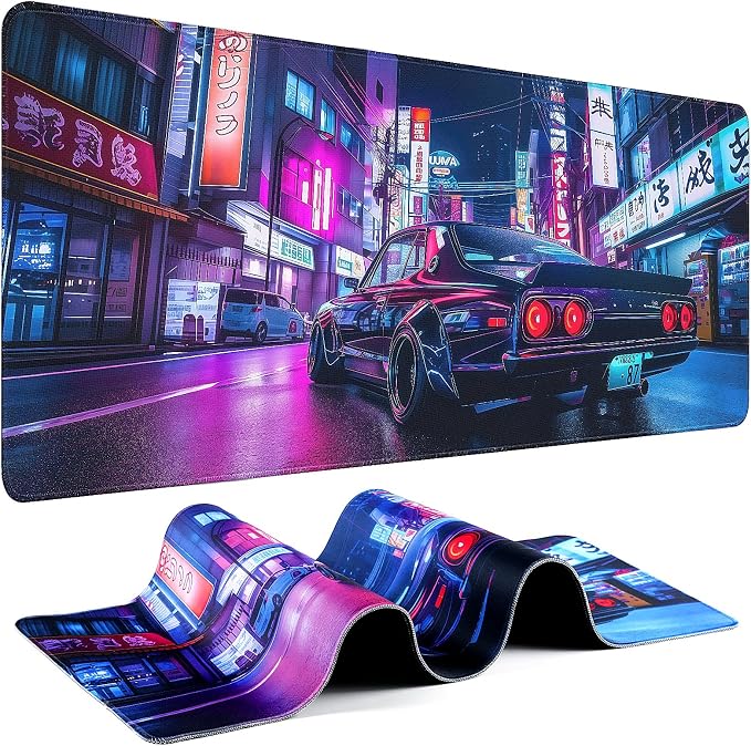 Gaming Mouse Pad - (31.5"×11.8") Sports Car Large Mouse Pads for Desk - Desk Mat for Keyboard and Mouse with Non-Slip Base, Desks Pad Matfor Game/Office & Home