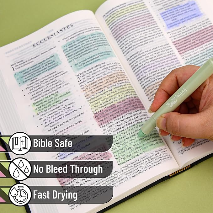 Mr. Pen- No Bleed Gel Highlighters, Morandi Colors, 12 Pack | Bible Highlighters and Pens No Bleed, Bible Markers for Study, Journaling, School Supplies and Accessories