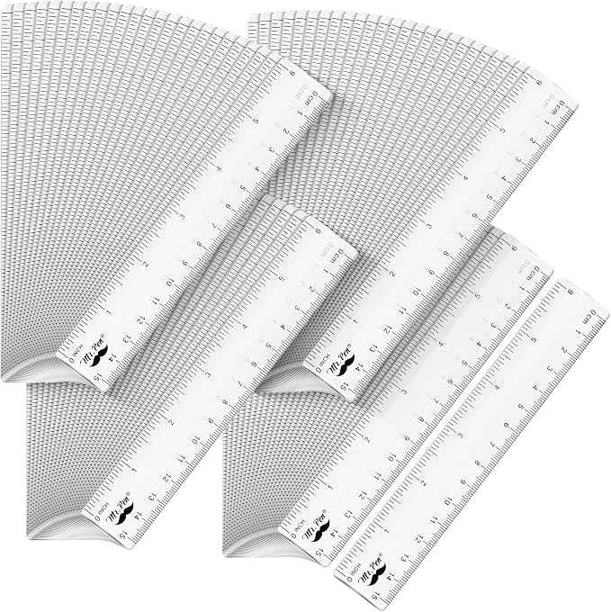 Mr. Pen- Bulk Plastic Rulers, 6 Inch, 100 Pack, Easy-to-Read Markings | Scratch-Resistant Design, Durable Clear Ruler for Crafting Office & School, School Supplies, Bulk Rulers Set, Measuring Tools