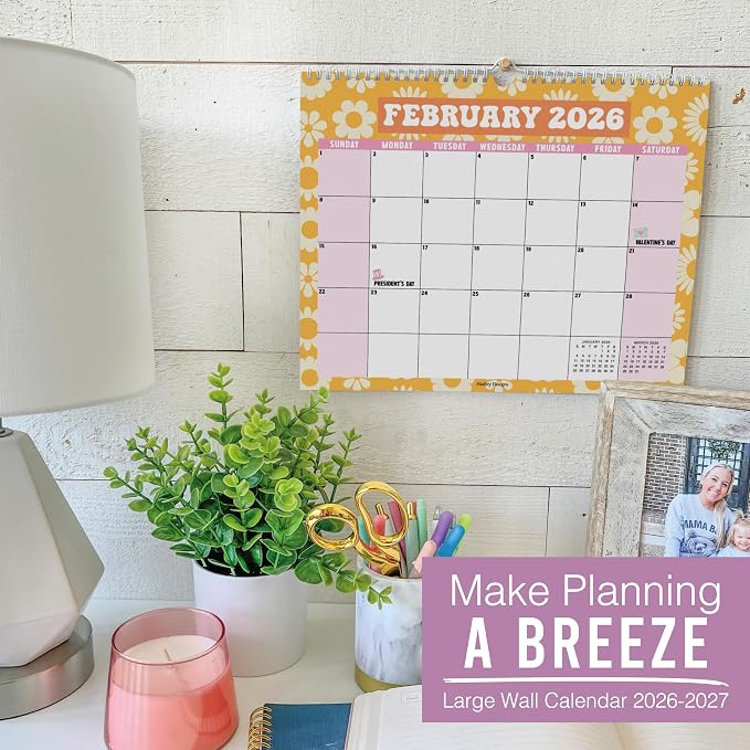2026 Calendar Wall - 2026 Wall Calendar Large, 18-Month Hanging Calendars for School, Home & Office, Academic Monthly Calendar from January 2026 to June 2027, Back to School Teacher Gifts