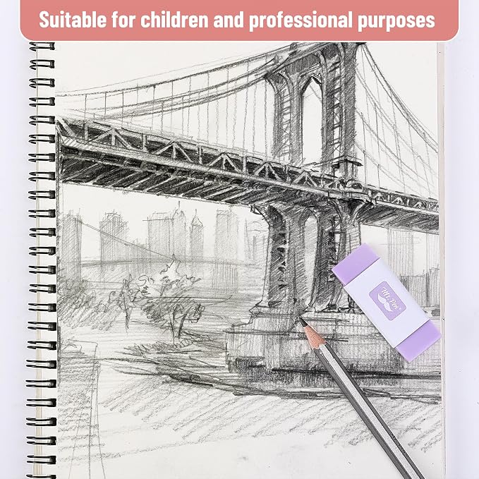 Mr. Pen- Pencil Erasers, 10 Pack, Morandi Colors | Soft Rubber Pencil Erasers for School, Office, Art Sketching, Homework, Exams, Clean Smudge-Free Correction