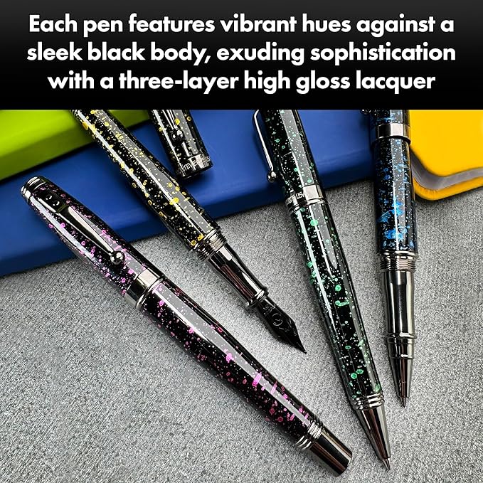 Monteverde Invincia Vega Starlight Purple Fountain Pen - Fine Nib, Artistic Design, Precision Writing Instrument