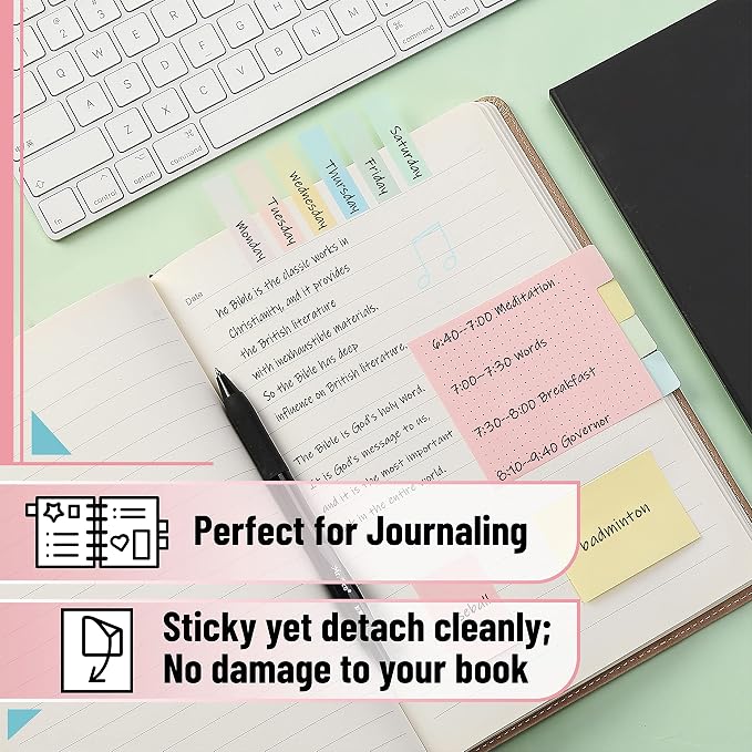 Mr. Pen- Sticky Notes Set, 410 Pack, Ruled | Dotted & Blank Notes with 150 Index Tabs, Divider Sticky Pads for Bible Study, Office, School, Planning