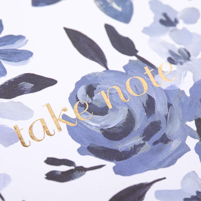 Graphique Hardbound Journal, Caitlin Wilson Floral Design – 160 Ruled Pages, "Take Notes" Quote Embellished in Gold Foil on the Cover, 6.25" x 8.25" x 1" – For Taking Notes, Lists and More