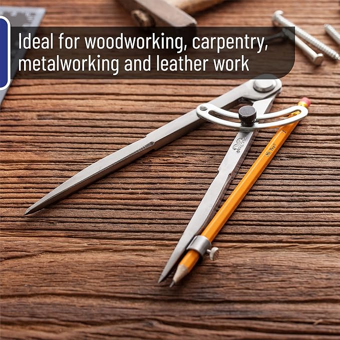Mr. Pen- Professional Compass for Woodworking, Compass with Wing