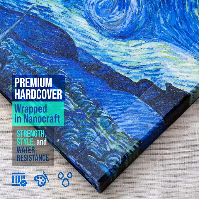 Watercolor Paper Pad — Magnetic Hardcover — 100% Cotton Watercolor Paper, Cold Press 200 GSM — 40 Sheets — Lay-Flat Watercolor Sketchbook — Art Supplies — KIROSKETCH (Starry Night 9x12 inch (A4)