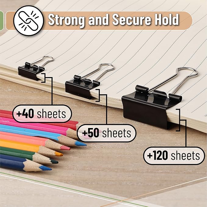 Mr. Pen- Assorted Binder Clips, Paper Clips, Rubber Bands