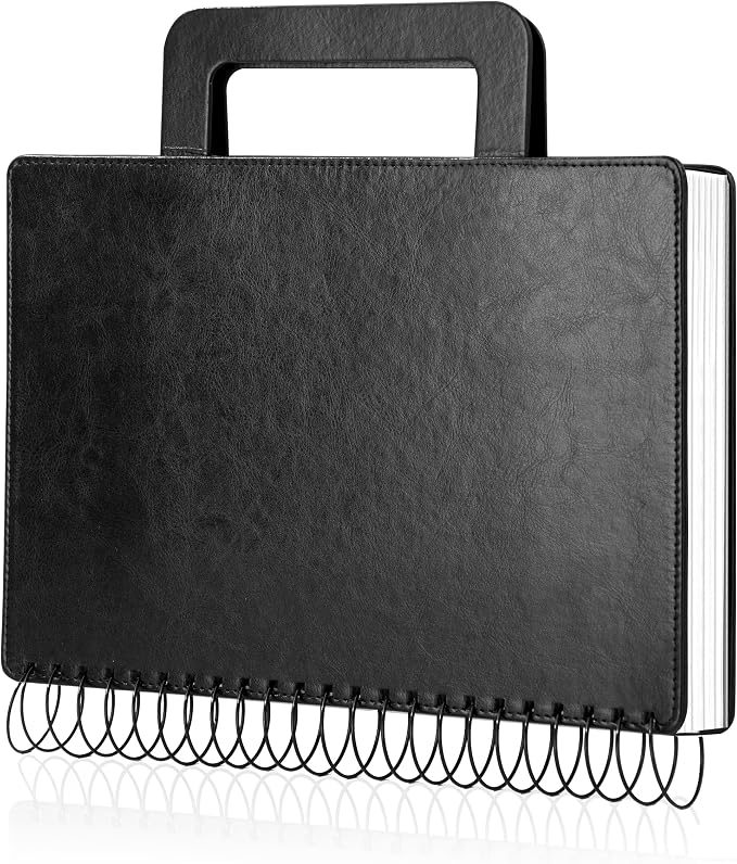 Large Sketchbook for Drawing 9"X 12" Portable Travel Spiral Bound Sketch Book with Pocket(98lb/160gsm) Hardcover Drawing Pad for Adults Watercolor Mixed Media Paper, 60 Sheets/120 Pages, Black