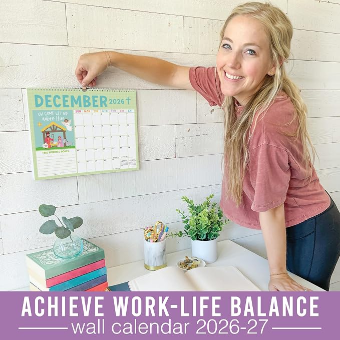2026 Calendar Wall - 2026 Wall Calendar Large, 18-Month Hanging Calendars for School, Home & Office, Academic Monthly Calendar from January 2026 to June 2027, Back to School Teacher Gifts