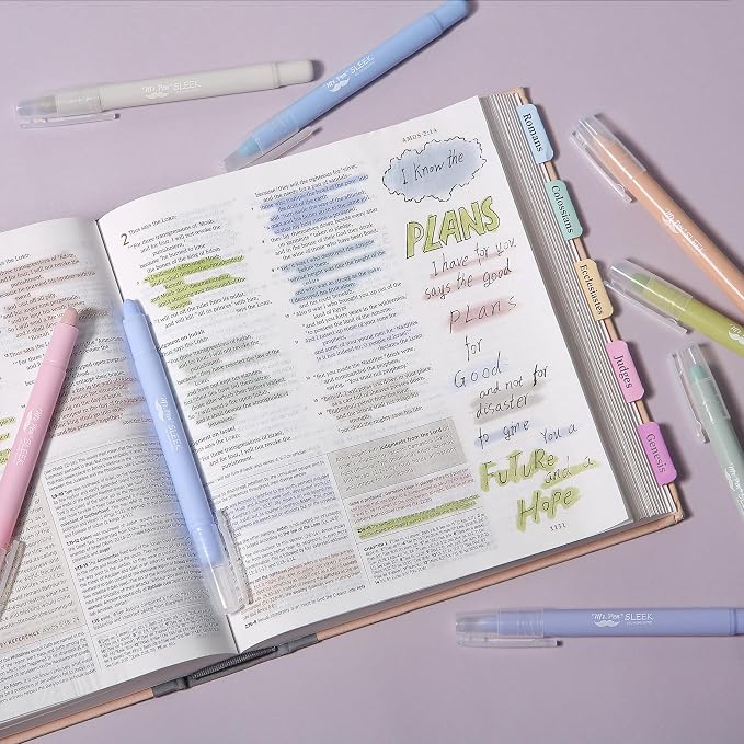 Mr. Pen- No Bleed Gel Highlighters, Assorted Colors, 8 Pack | Bible Highlighters and Pens No Bleed, Bible Markers for Study, Journaling, School Supplies and Accessories