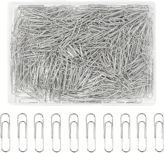 Paper Clips, 600 Pcs Paperclips Premium Medium Paper Clip, 1-2/7" Silver School Office Supplies Heavy Duty, Ideal for Bookmark(Silver)