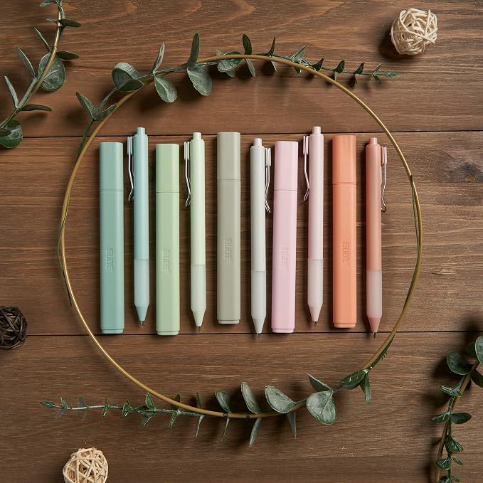BLIEVE Bible Highlighters And Pens No Bleed, Chisel Tip & Rollerball Pens, Multicolor Ink, Comfort Grip & Fast Dry, Cute Bible Journaling (PASTEL)