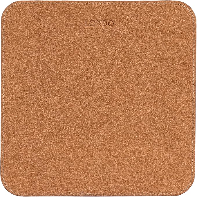 Londo Top Grain Leather Mouse Pad with Wrist Rest – Ergonomic Support, Non-Slip Base, Smooth Surface