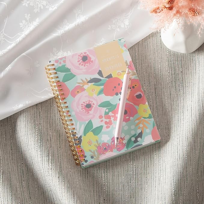 Blue Sky 2025-2026 Weekly & Monthly Academic Planner, 5"x8" | July 2025 - June 2026, Secret Garden Mint, Flexible Cover, Tabs, Storage Pocket, Stickers, Academic Year, Day Designer