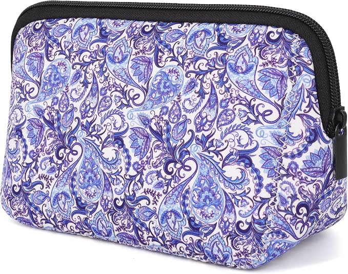 Cosmetic Bag Waterproof Neoprene Zipper Pouch Travel Portable Toiletry Makeup Bags Organizer Case for Women and Girls