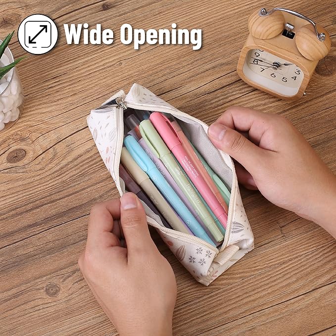 Mr. Pen- Cute Pencil Case Pouch, Multipurpose Canvas Bible Pencil Pouch | Smooth Zipper, Premium Material, Neat Stitches, Ideal for Stationery, Cosmetics, Electronics, School, Office, Travel