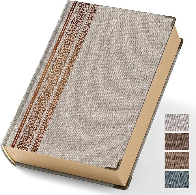 Vintage Hardcover Lined Notebook A5 Journal - 384 Pages 100 GSM Thick Kraft Paper Writing Journal for Men & Women Gray 5.51" x 8.50"