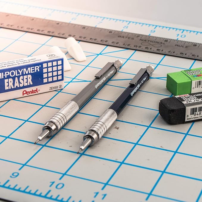 Pentel GraphGear 500 Mechanical Drafting Pencil, (0.3mm), Extra Fine Line, Brown Barrel, Pack of 4 (PG523BP4E)
