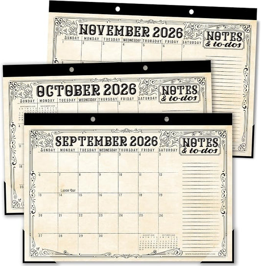Hadley Designs Large Teacher Desk Calendar 2026-2027 - Desktop Calendar 2026, 18-Month Academic Desk Calendars for School, Home & Office, Cute Classroom Must Haves, Back to School Teacher Gifts