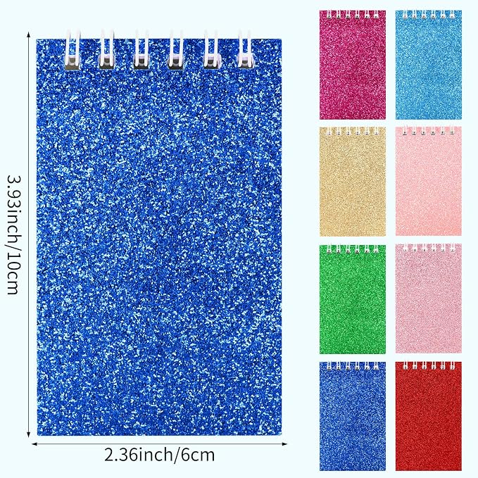 Hooqict 24 Pack Small Pocket Notebook Mini Notepads for Kids Party Favors Small Spiral Notepads Colorful Mini Notebooks Bulk Memo Pads for Work, Office, School, Classroom, 3.9 x 2.4 Inches