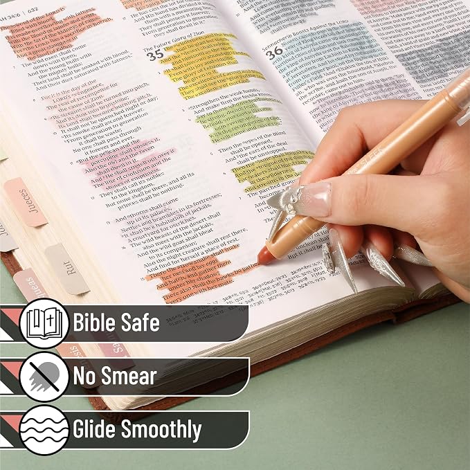 Mr. Pen- No Bleed Gel Highlighters, Soft & Muted Colors, 16 Pack | Bible Highlighters and Pens No Bleed, Bible Markers for Study, Journaling, School Supplies and Accessories