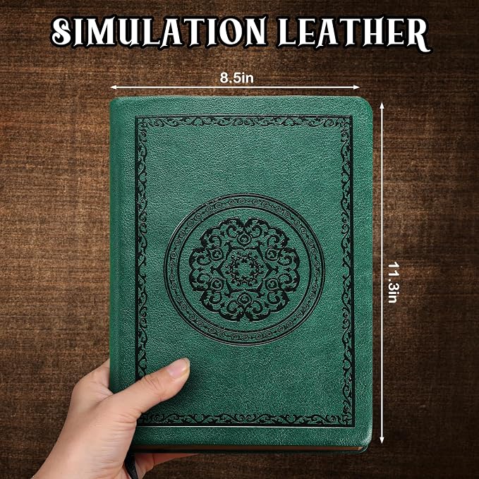 Fetinar 2026 Leather Vintage Journal Notebook,300 Pages,Leather Softcover Lined Journal Notebooks for Women Men,Notebook Journals for Writing Travel,Business,Office,8.5'' X 11.3''