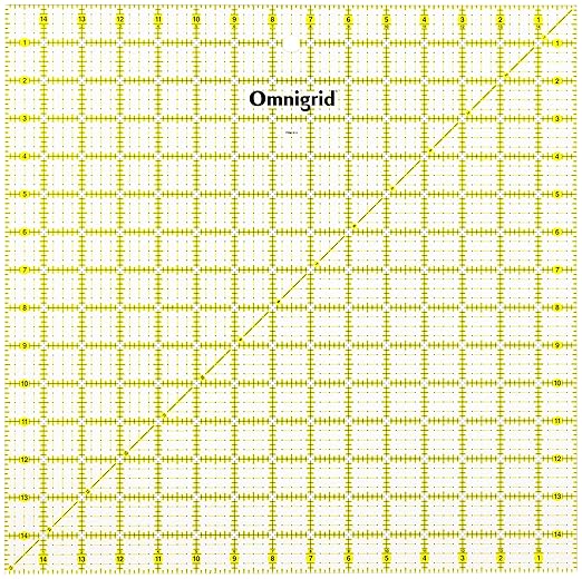 Omnigrid 15" x 15" Square Quilting and Sewing Ruler | Sewing and Quilting Supplies