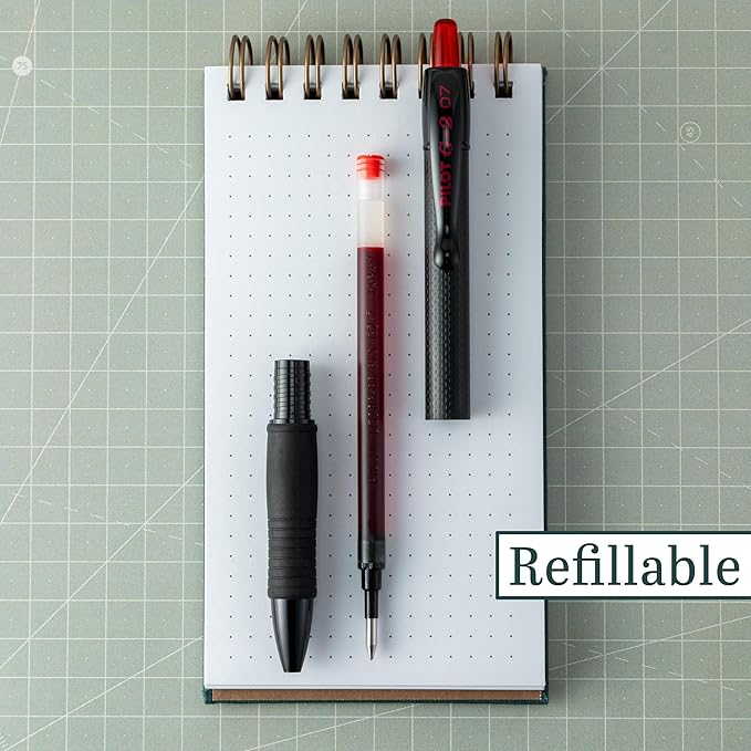 Pilot G2 Edge Red Pens, Premium Gel Roller Pens, Sensory Writing Experience, 12ct box, Fine Point 0.7 mm