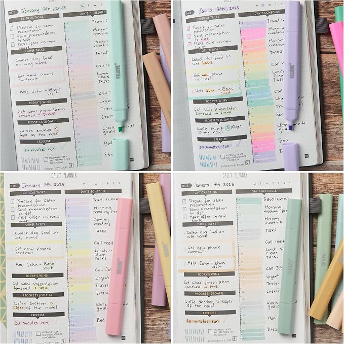 BLIEVE Bible Highlighters No Bleed, Pastel Colors, Dual Tip, 40 Pack | Aesthetic Cute Highlighters, Chisel Tip & Fine Point For Bible & Journaling