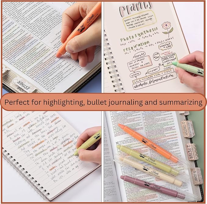 Mr. Pen- No Bleed Gel Highlighters, Pastel Colors, 8 Pack | Bible Highlighters and Pens No Bleed, Bible Markers for Study, Journaling, School Supplies and Accessories