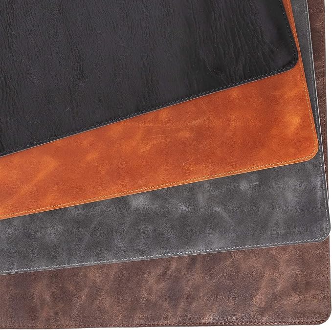 Venito Premium Leather Desk Mat (36 X 19 inch) - Large Mouse Mat for Home Office Accessories (Antique Brown)*