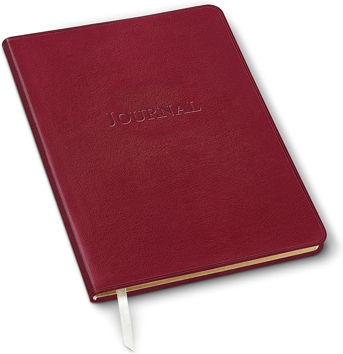 Gallery Leather Journal Notebook - 192 Pages, Softcover, For Men and Women, For Writing, Work & Travel, Handcrafted - Camden Red - 9.75 x 7.5, Large Lined