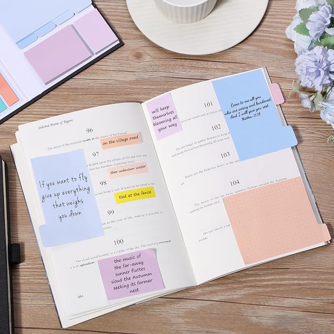 Mr. Pen- Sticky Notes Set, 410 Pack, Ruled | Dotted & Blank Notes with 150 Index Tabs, Divider Sticky Pads for Bible Study, Office, School, Planning