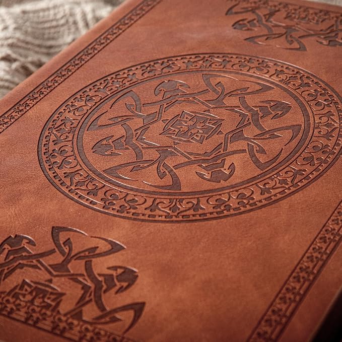 CAGIE 2 Pack Leather Vintage Journal for Men Soft Cover Lined Pages Notebook 180 Lay Flat for Writing Travel Diary, 5.7'' x 8.3'', Black, Brown