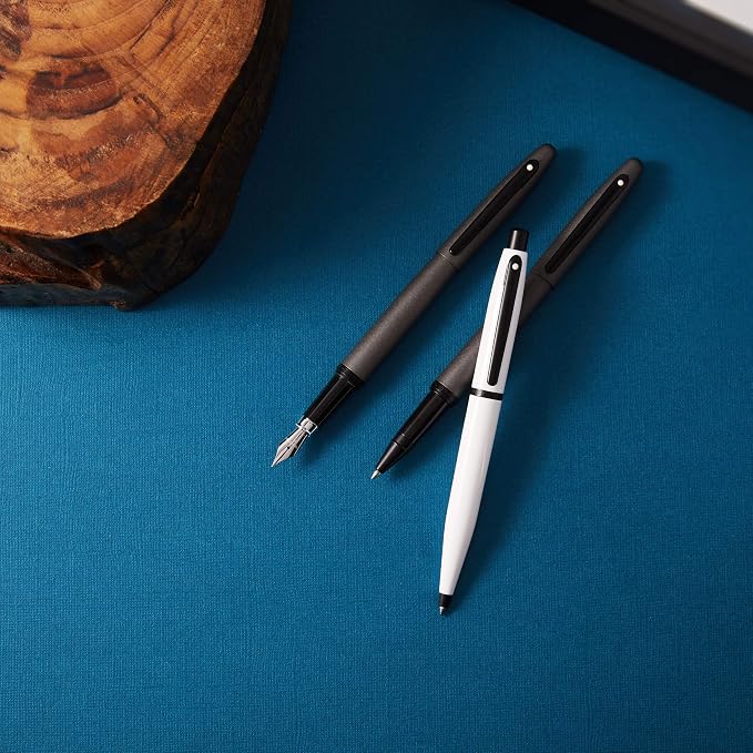 Sheaffer VFM Gunmetal Grey Lacquer w/Matte Black Powder Coated Appointments and Fine Nib Fountain Pen