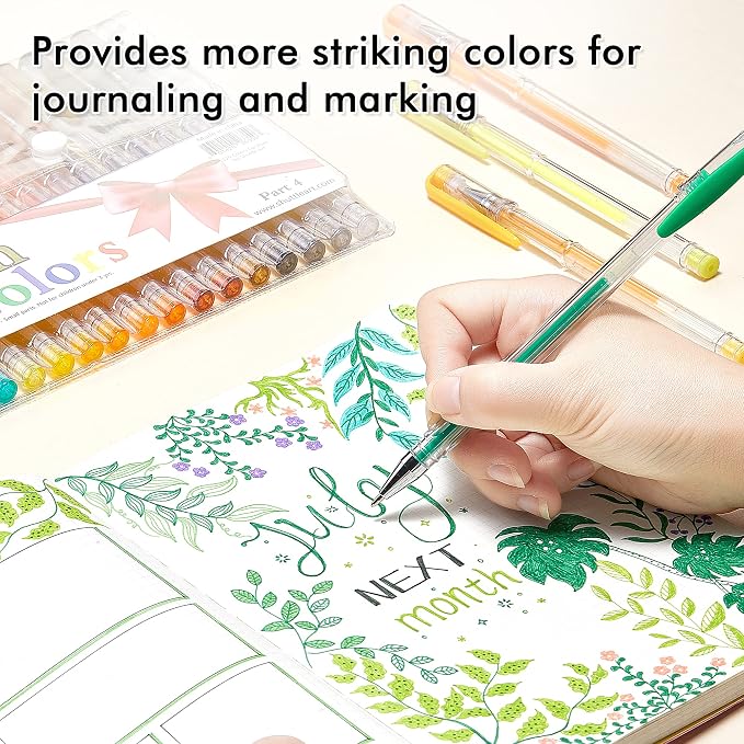 Shuttle Art 120 Unique Colors (No Duplicates) Gel Pens Gel Pen Set for Adult Coloring Books Art Markers