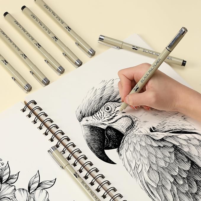Mr. Pen- 0.25mm Micro Fine Point Pens, 4 Pack, Black Ink, Ultra Fine Point | Waterproof, Acid-Free, No-Smear Quick-Dry Fineliner Pens for Drawing, Sketching, Journaling, Outlines & Everyday Writing