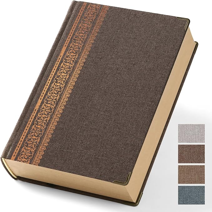 Vintage Hardcover Lined Notebook A5 Journal - 384 Pages 100 GSM Thick Kraft Paper Writing Journal for Men & Women Dark Brown 5.51" x 8.50"