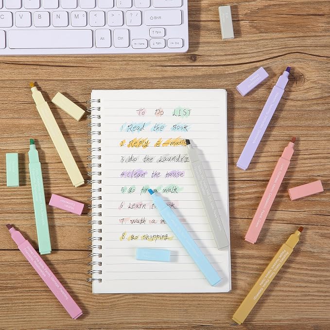 Mr. Pen- Bible Highlighters with Color-Coding System, 16 Pack, Soft Pastel Aesthetic Highlighters Assorted Colors, Bible Markers No Bleed Through